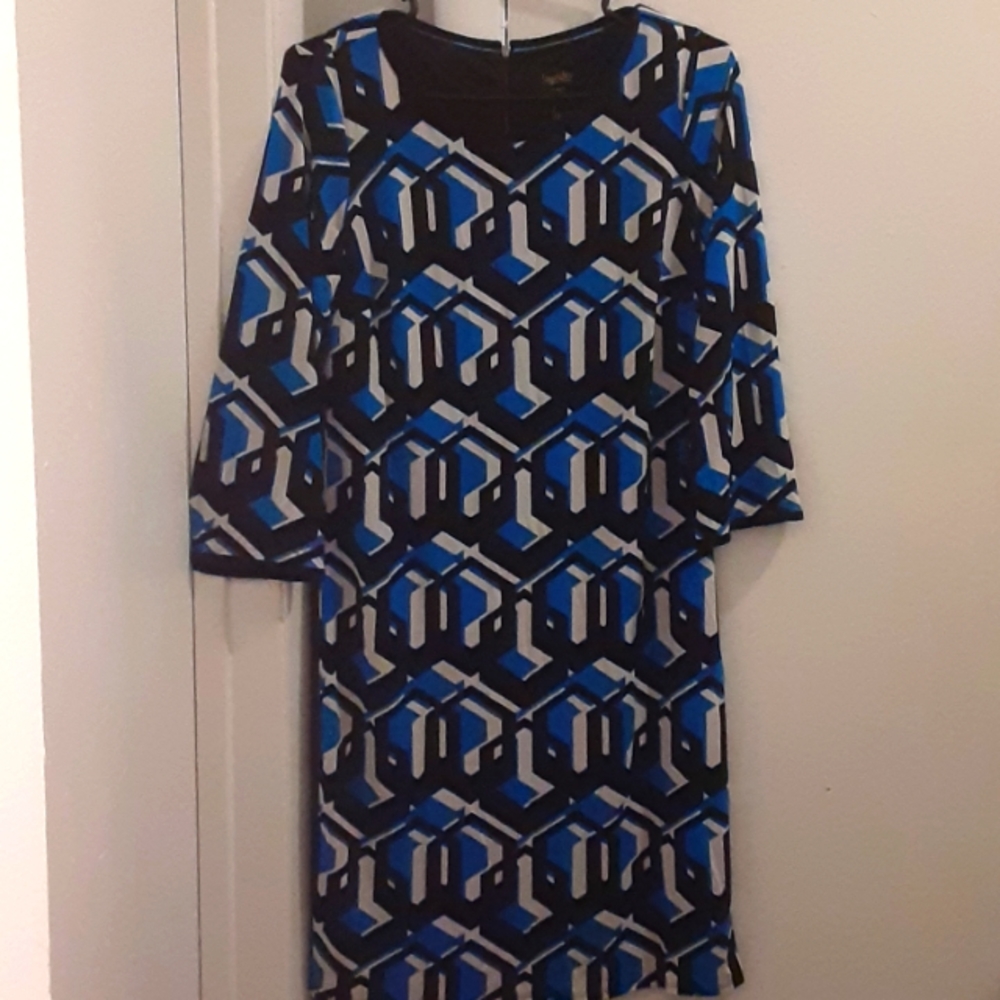 Black and blue dress